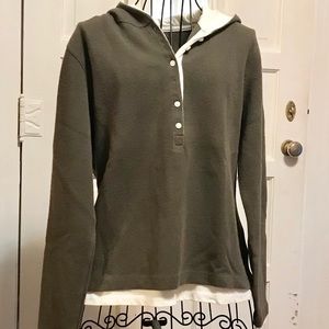 - Sonoma Dark Green Hooded Knit Shirt